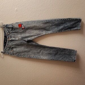 Rocawear Slim Straight Acid-Wash Jeans with Red Patch B44 X